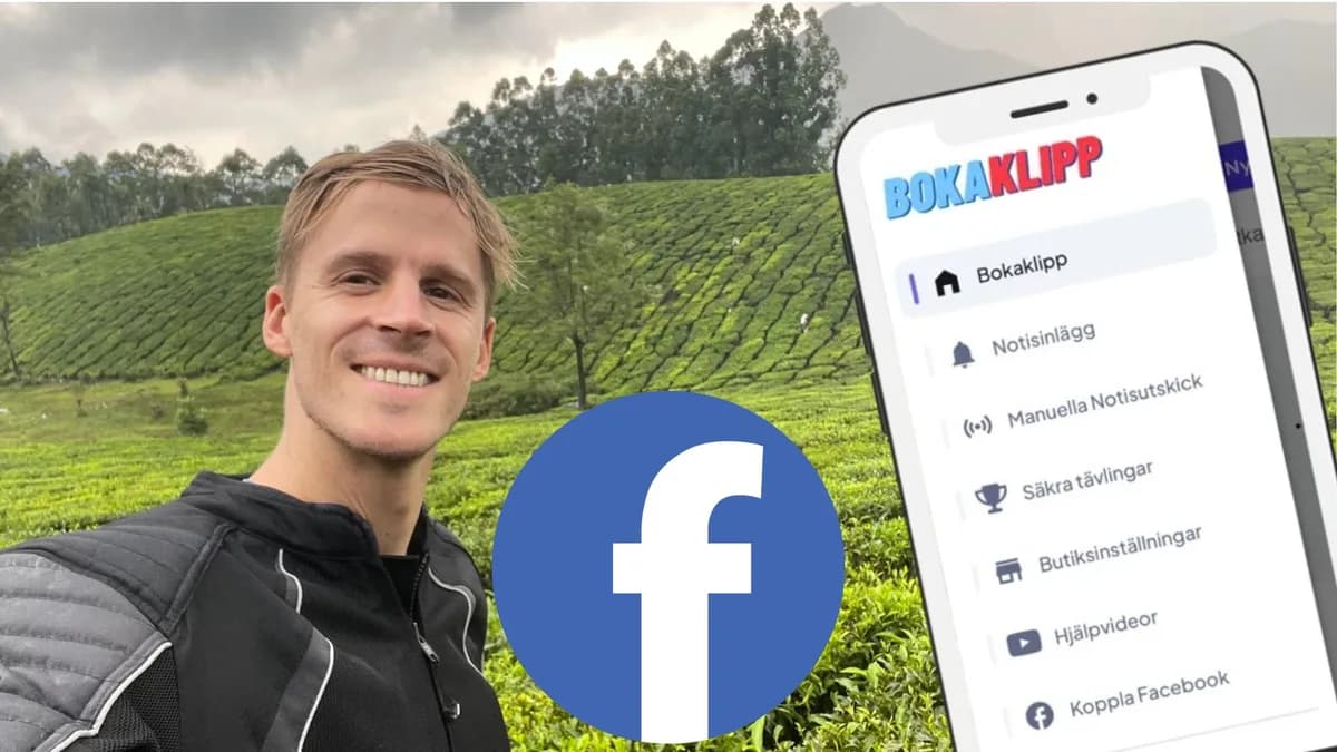 Oskar Wahlbäck med Facebook och Bokaklipp