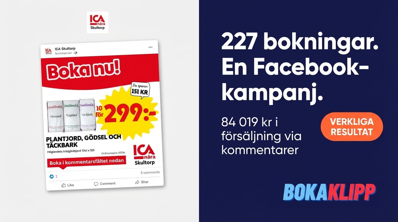 Sålde ICA Skultorp för **84 019 kr** med en enda Bokaklipp-kampanj