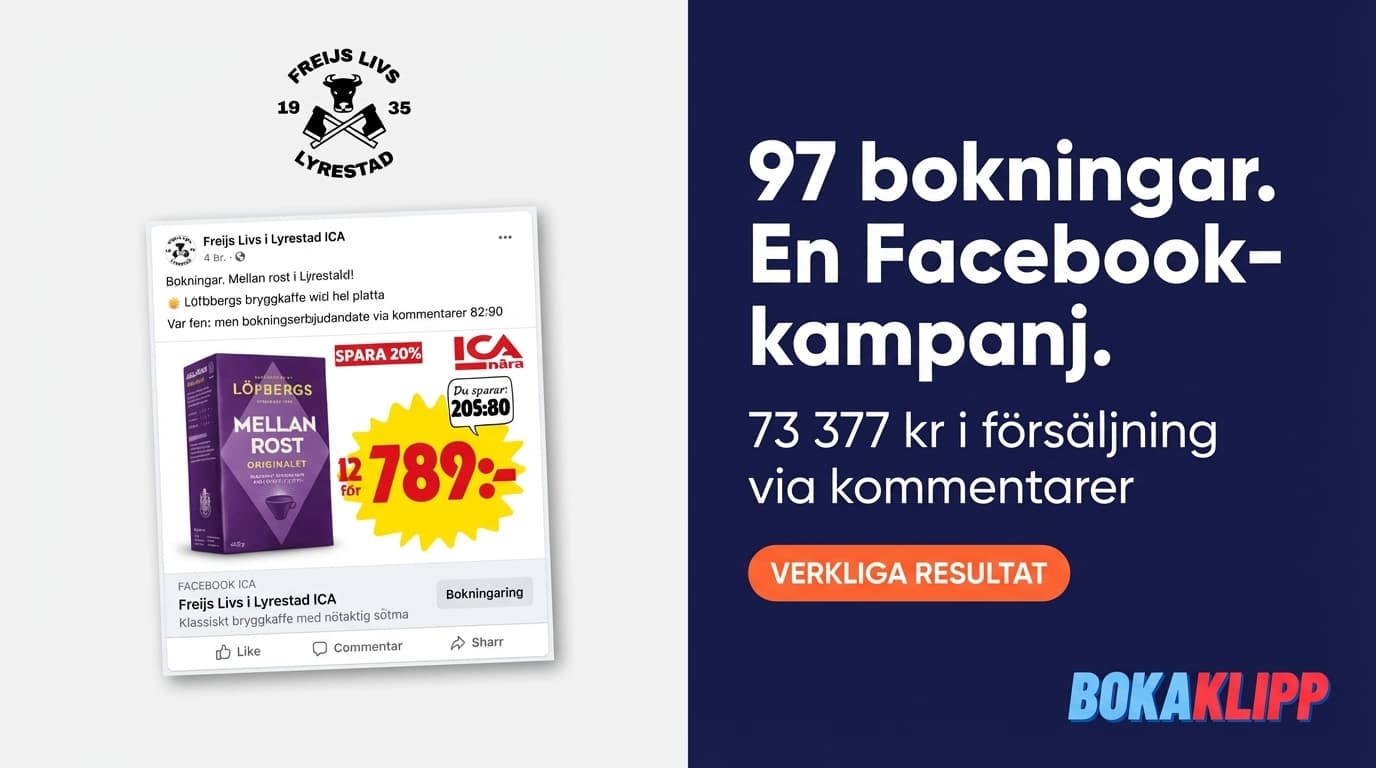Se hur Freij's Livs sålde kaffe för **73 377 kr** och sålde slut med Bokaklipp