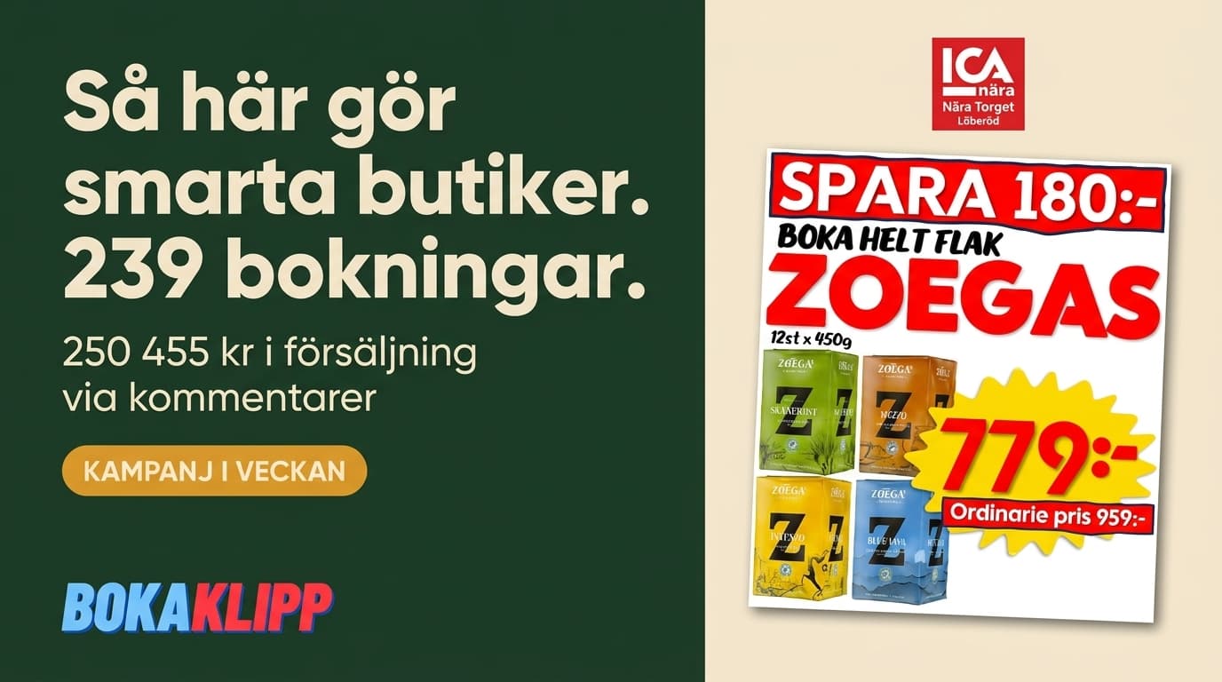 Från butikshylla till online-succé: Så genererade ICA Nära Torget Löberöd 250 455 kr med ett Bokaklipp-inlägg