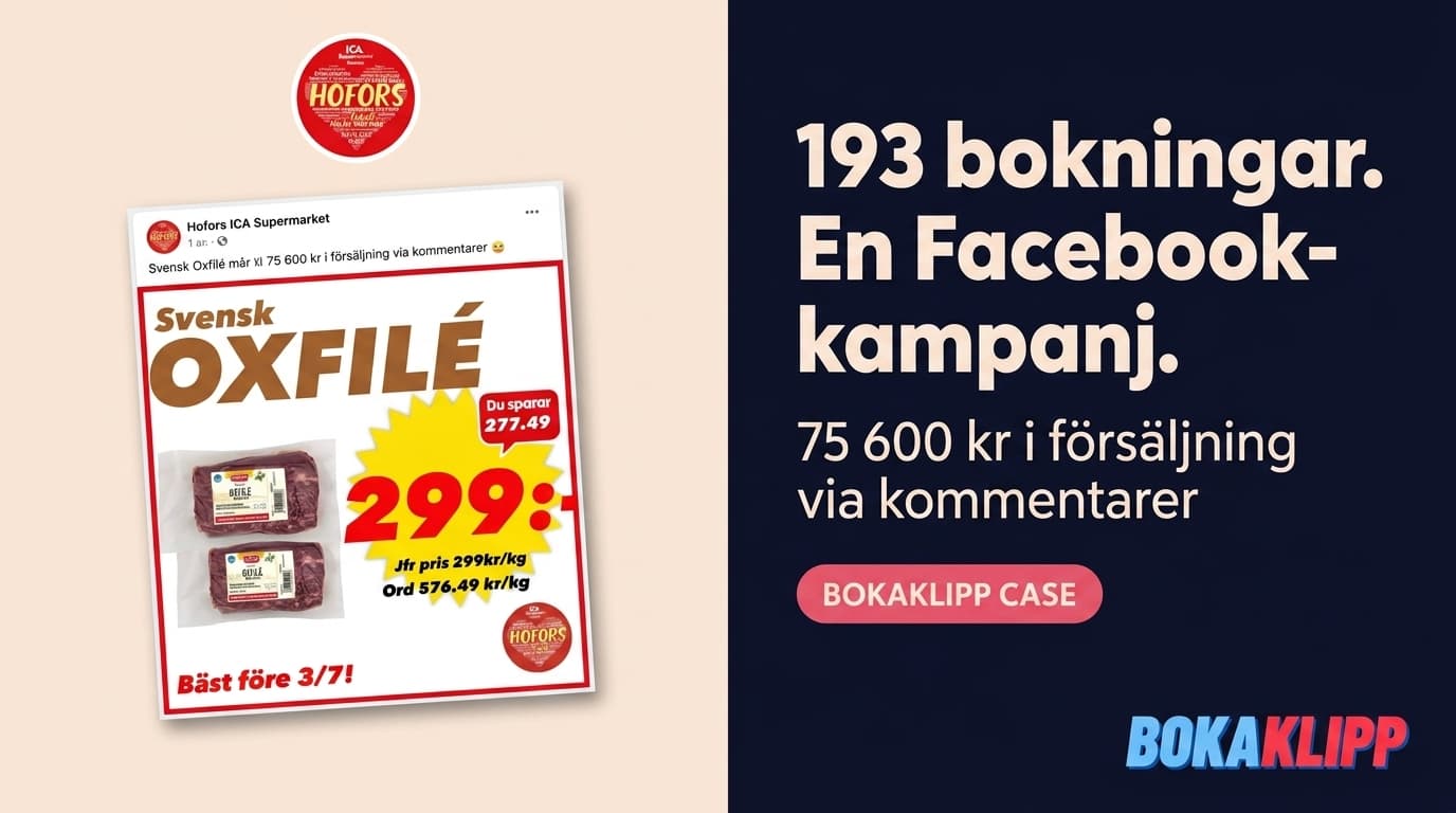 Ica Supermarket Hofors: Sålde oxfilé för 75 600 kr med ett enda inlägg på Bokaklipp