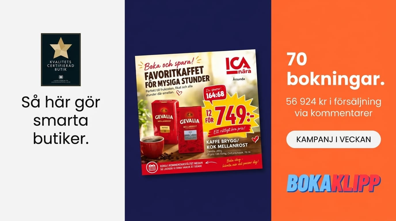 Sålde 56 924 kr i kaffe med ett inlägg: ICA Nära Årsundas framgång med Bokaklipp