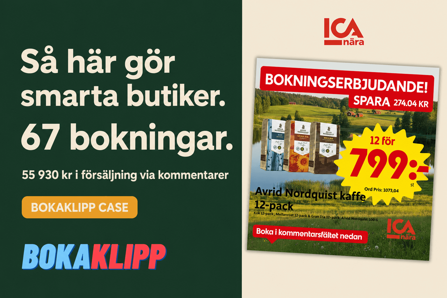 Se hur ICA Nära Grinstads Lanthandel sålde för 55 930 kr med ett enda inlägg