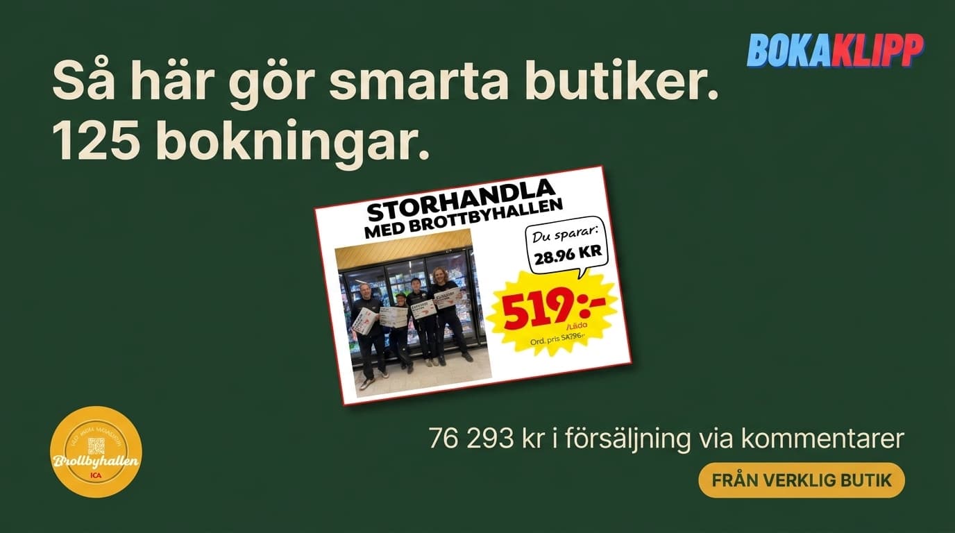 ICA Brottbyhallen säljer för **76 293 kr** med en Bokaklipp-kampanj
