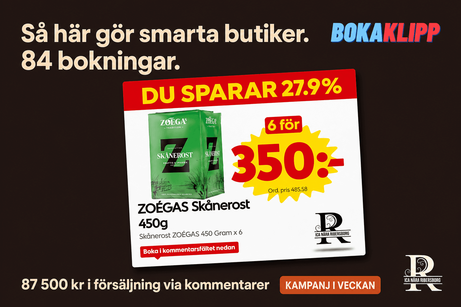 Se hur ICA Nära Ribersborg sålde Skånerost med en enda post
