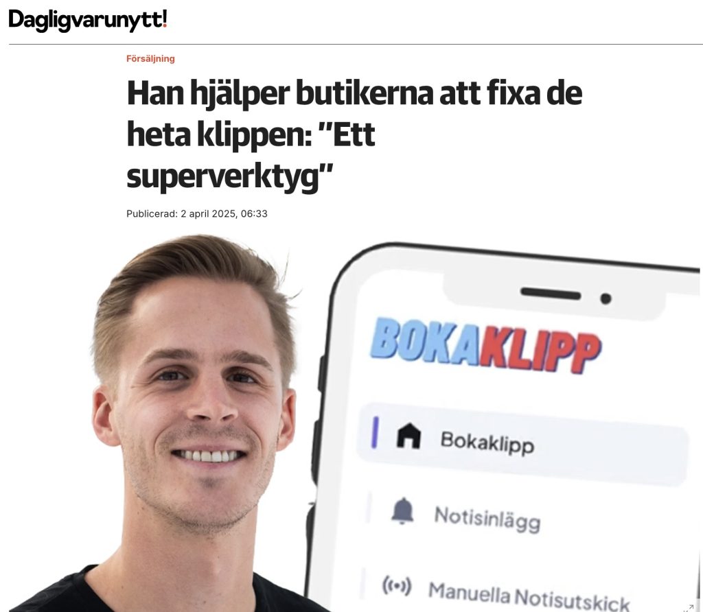 Oskar Wahlbäck i Dagligvarunytt om Bokaklipp som superverktyg